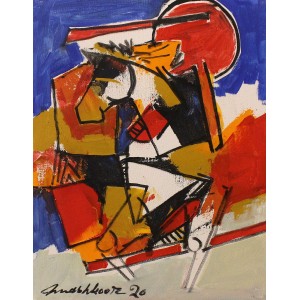 Mashkoor Raza, 16 x 12 Inch, Oil on Canvas, Horse Painting, AC-MR-452